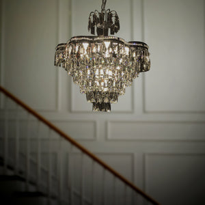 Handsome -  Modern and Elegant chandelier with large K9 Crystals