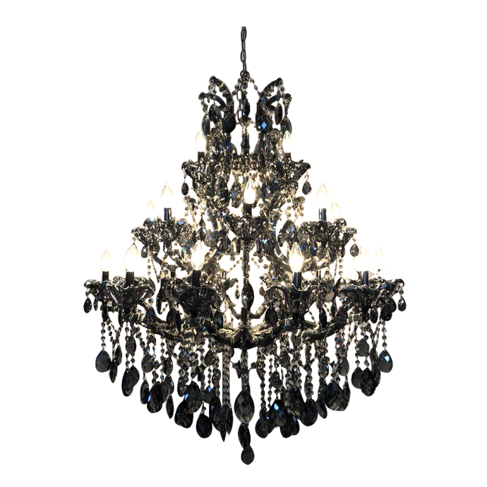 Traditional Crystal and Glass Chandelier Gray.png